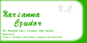 marianna czudor business card